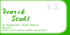 henrik stuhl business card
